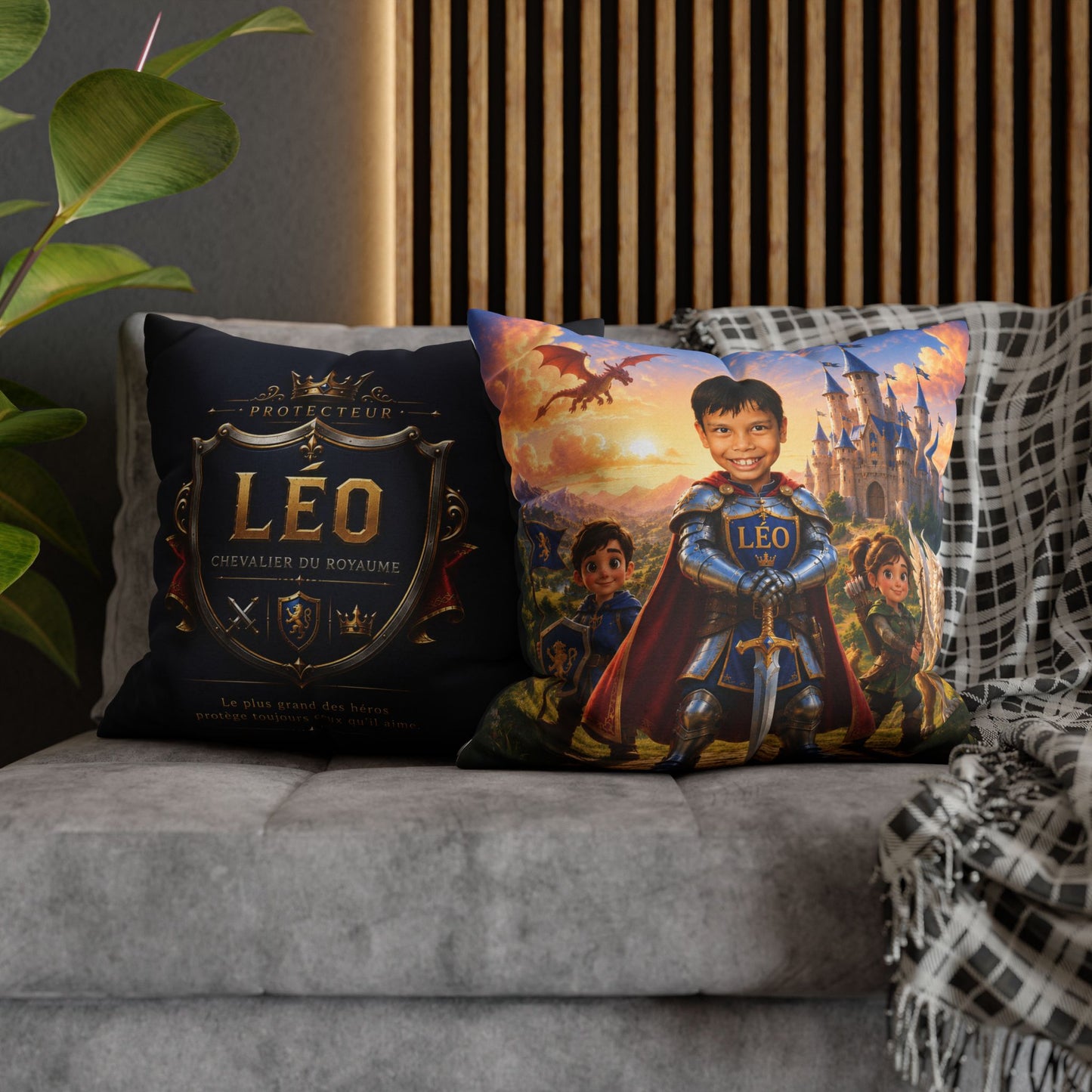 Coussin personnalisé enfant Chevalier