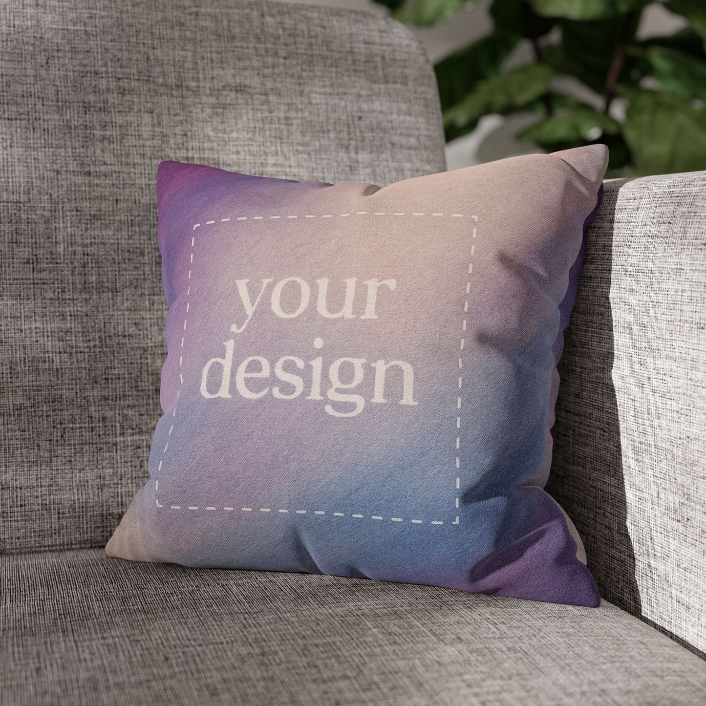 Coussin personnalisé en velours - Impression recto-verso