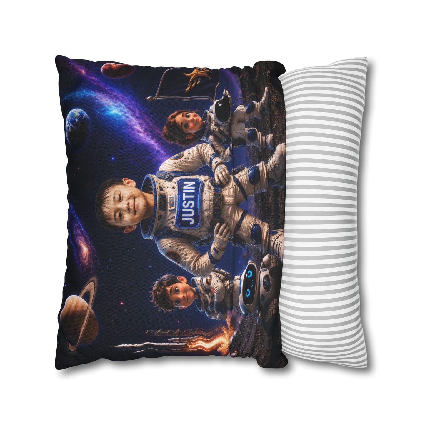 Coussin personnalisé Super Héros avec photo et prénom
