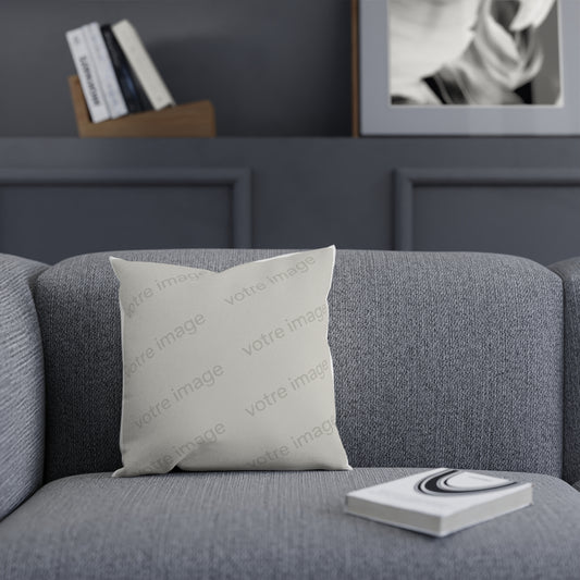 Coussin personnalisé en velours – 40x40 ou 46x46 cm – Photo ou texte